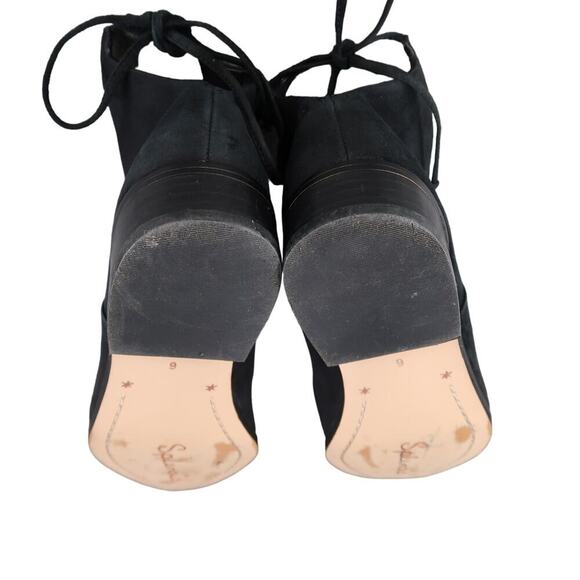 Splendid Shoes Womens 6 Bootie Niva Black Suede Leather Pointed Toe Ankle Boots - Picture 12 of 16